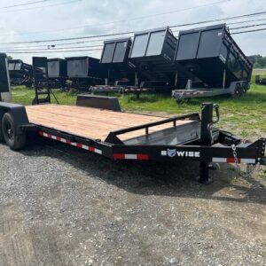 2024 BWise 7 x 18 Equipment Trailer – Heavy Duty Ladder Ramps — 7x18 equipment trailer for sale at Easy Containers