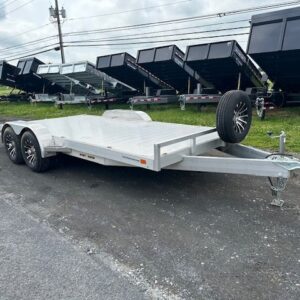 2024 Sport Haven 7×18 Aluminum Car Trailer – 6k Torsion Axles — 7x18 sport haven open car hauler for sale at Easy Containers