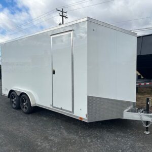 ATC 7.5 x 16 Aluminum Enclosed Cargo Trailer – Spoiler — 5x16 atc enclosed car hauler for sale at Easy Containers