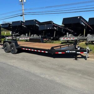 BWise 7 x 22 Heavy Duty Equipment Trailer – Ladder Ramps — 7x22 equipment trailer for sale at Easy Containers