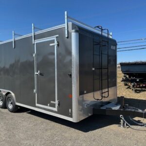Car Mate 8.5 x 20 Enclosed Cargo Trailer – Contractor Ramp Door — 5x20 car mate enclosed car hauler for sale at Easy Containers
