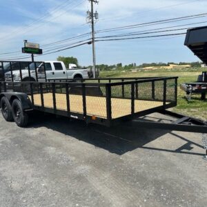 Carry-On 7 x 18 Landscape Utility Trailer – Mesh Sides — 7x18 utility trailer for sale at Easy Containers
