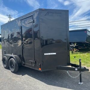 Homesteader 6 x 12 V-Nose Enclosed Cargo Trailer – Black Trim — 6x12 homesteader enclosed car hauler for sale at Easy Containers