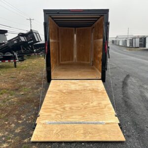 Homesteader 6 x 12 V-Nose Enclosed Trailer – Black Trim — 6x12 homesteader cargo trailer for sale at Easy Containers