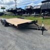 Premier 7 x 18 Wood Deck 7k Open Car Trailer – Slide Out Ramps — 7x18 open car hauler for sale at Easy Containers