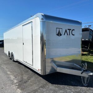 ATC 8.5 x 28 Enclosed Aluminum Car Trailer – Rear Spoiler — 5x28 cargo trailer for sale at Easy Containers