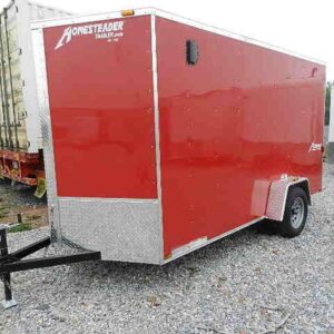 Homesteader 6 x 12 V-Nose Enclosed Trailer – 6″ Added Height — 6x12 cargo trailer for sale at Easy Containers