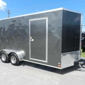 Covered Wagon 7’x16′ Enclosed Trailer — 12″ Added Height — 7x16 cargo trailer for sale at Easy Containers