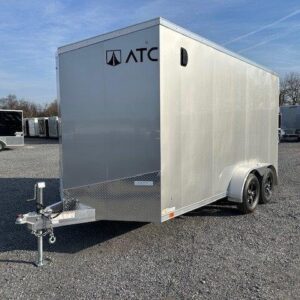 ATC 7 x 14 Enclosed Aluminum V-Nose Trailer – Aluminum Wheels — 7x14 atc cargo trailer for sale at Easy Containers