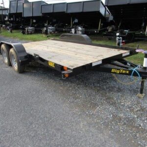 Big Tex 7 x 14 Economy Tandem Axle Car Hauler – Slide Out Ramps — 7x14 open car hauler for sale at Easy Containers