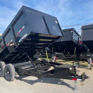 BWise 7 x 12 High Side Dump Trailer – Barn Doors — 7x12 bwise dump trailer for sale at Easy Containers
