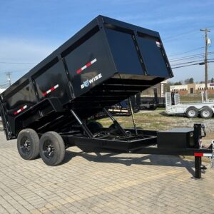 BWise 7 x 14 High Side Dump Trailer – Barn Doors — 7x14 dump trailer for sale at Easy Containers