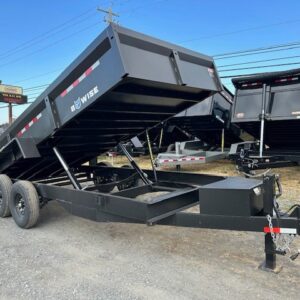 BWise 7 x 16 Low Profile Dump Trailer – Telescopic Cylinders — 7x16 dump trailer for sale at Easy Containers