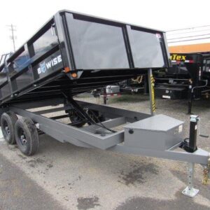 BWise 7 x 12 Deckover Dump Trailer – Fold Down Sides — 7x12 dump trailer for sale at Easy Containers