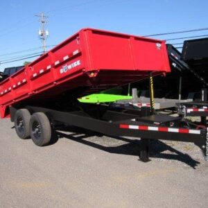BWise 7 x 14 Deckover Dump Trailer – Fold Down Sides — 7x14 deckover dump trailer for sale at Easy Containers