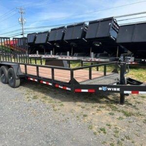 BWise 7 x 20 Equipment Trailer – Split Landscape Ramp — 7x20 bwise equipment trailer for sale at Easy Containers