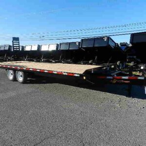 BWise 8 x 24 Deckover Equipment Trailer – Pop Up Beavertail — 8x24 bwise gooseneck trailer for sale at Easy Containers