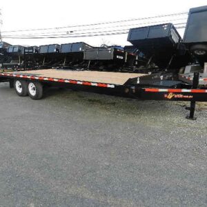 BWise 8 x 24 Deckover Equipment Trailer – Wedge Style Ramps — 8x24 gooseneck trailer for sale at Easy Containers