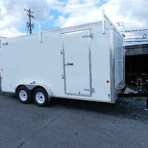 Car Mate 7 x 16 Enclosed Contractor Trailer – 6″ Added Height — 7x16 car mate cargo trailer for sale at Easy Containers