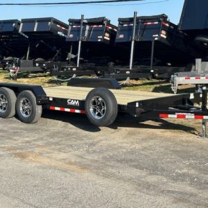 CAM Superline 7 x 18 Open Car Hauler – Slide Out Ramps — 7x18 cam superline open car hauler for sale at Easy Containers