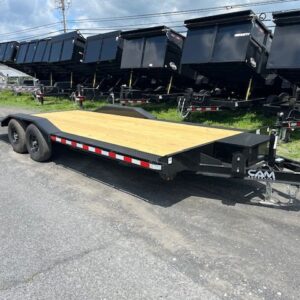 CAM Superline 8 x 20 Full Width Equipment Trailer – Slide Out Ramps — 8x20 equipment trailer for sale at Easy Containers