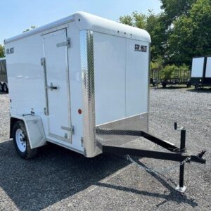 Car Mate 5 x 8 Enclosed Cargo Trailer – Torsion Axle — 5x8 enclosed car hauler for sale at Easy Containers
