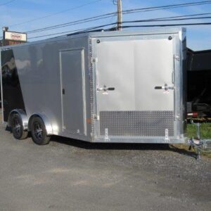 Sno Pro 7.5 x 14 Drive On/Off Snowmobile Trailer – All Aluminum — 5x14 atv trailer for sale at Easy Containers