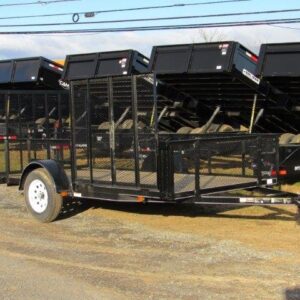 Carry-On 6.4 x 12 Landscape Utility Trailer – Side ATV Gate — 4x12 atv trailer for sale at Easy Containers