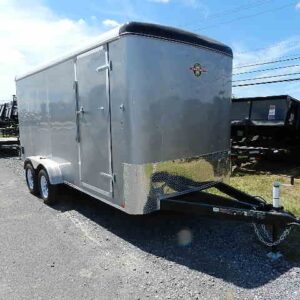 Carry-On 7 x 16 Enclosed Cargo Trailer – 6″ Extended Height — 7x16 enclosed car hauler for sale at Easy Containers