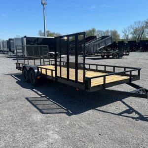 Carry-On 7 x 20 Landscape Utility Trailer – Side Ramp Gate — 7x20 utility trailer for sale at Easy Containers