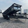Covered Wagon 6 x 12 Prospector Dump Trailer – Ladder Ramps — 6x12 covered wagon dump trailer for sale at Easy Containers
