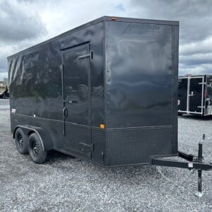 Homesteader 7 x 14 Enclosed Cargo Trailer – Black Trim OHV — 7x14 enclosed car hauler for sale at Easy Containers
