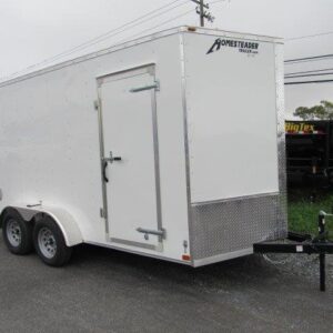 Homesteader 7 x 14 V-Nose Enclosed Trailer – 12″ Added Height — 7x14 cargo trailer for sale at Easy Containers