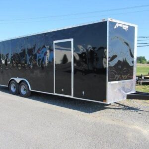 Homesteader 8.5 x 24 Enclosed V-Nose Car Trailer – 6″ Added Height — 5x24 homesteader cargo trailer for sale at Easy Containers