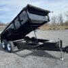 Premier 6 x 12 Low Profile Dump Trailer – Ladder Ramps — 6x12 dump trailer for sale at Easy Containers