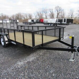 Premier 7 x 16 Landscape Utility Trailer – HD Ramp Gate — 7x16 premier utility trailer for sale at Easy Containers