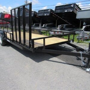 Premier 7 x 20 Landscape Utility Trailer – Side ATV Gate — 7x20 atv trailer for sale at Easy Containers
