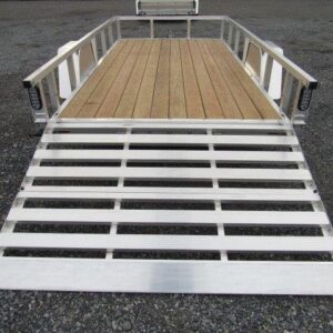 Sport Haven 6×12 Aluminum Utility Trailer – Bi-Fold Ramp Gate — 6x12 utility trailer for sale at Easy Containers