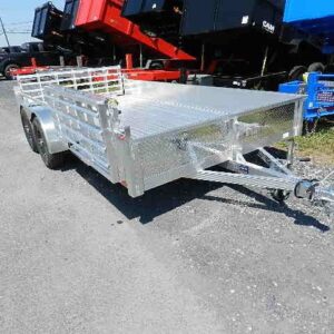 Sport Haven 7×14 Dual Axle Utility Trailer – Side ATV Ramp — 7x14 atv trailer for sale at Easy Containers