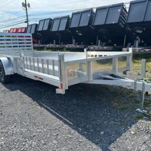 Sport Haven 7×18 Aluminum Utility Trailer – ATV Ramps — 7x18 atv trailer for sale at Easy Containers