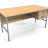 Site Office Single Pedestal Desk (1500m) - office single pedestal desk 1500m for sale at Easy Containers
