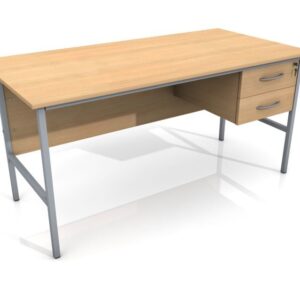 Site Office Single Pedestal Desk (1500m) - office single pedestal desk 1500m for sale at Easy Containers