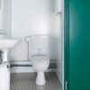 1+1 Double Mains Toilet 8Ft x 5Ft (Green) - 8ft 1 plus 1 toilet block for sale at Easy Containers