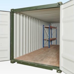 Adjustable, Heavy Duty Two Tier Container Racking (Single Bay) - two tier container racking single for sale at Easy Containers