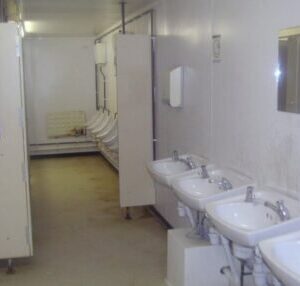 5+1 Steel Toilet Cabin 24Ft x 9Ft - 24ft 5 plus 1 toilet block for sale at Easy Containers