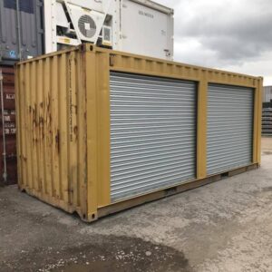 Yellow 20ft Used Container – Dual Side Roll-Up Doors - 20ft used shipping container for sale at Easy Containers (view 3)
