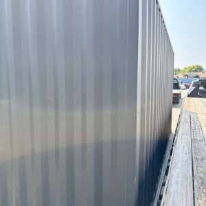20ft Used Shipping Container – Matte Black w/ 12’ Side Roll-Up Door - matte black 20ft used shipping container for sale at Easy Containers (view 3)