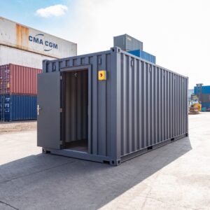 Enhanced 20ft Standard Shipping Container – Grey Finish - 20ft shipping container for sale at Easy Containers