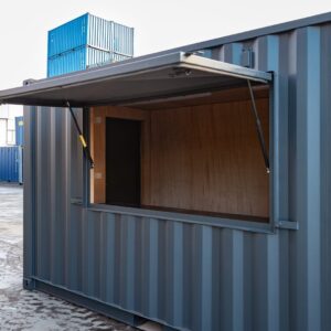20ft Customised Container Kiosk – Fully Converted & Ready to Use - 20ft kiosk container for sale at Easy Containers