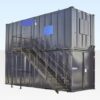Steel Staircase With Landing & Handrails - steel staircase landing handrails for sale at Easy Containers